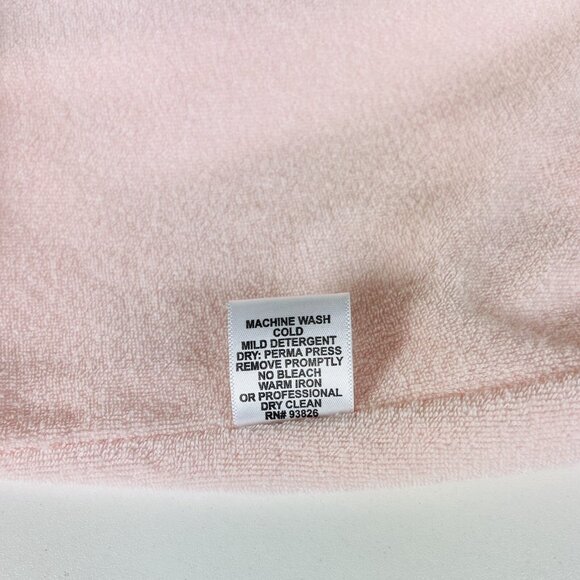 Spa Ojai Luxury Bath Robe Terry Cloth Lined w/ Pockets Blush Pink Sz S - Picture 14 of 14